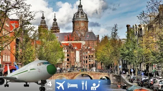 Amsterdam letecky za mestskými zážitkami