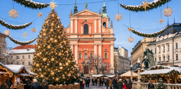 Advent v Slovinsku – Ľubľana a jazero Bled