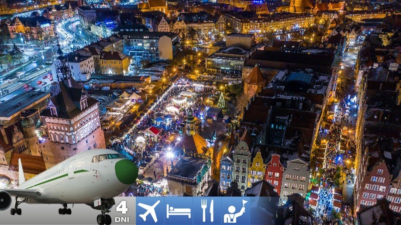 Adventný letecký zájazd do Gdansku - zimná rozprávka pri Baltskom mori 