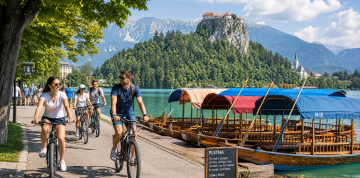 Slovinsko na bicykli – jazero Bled a Julské Alpy