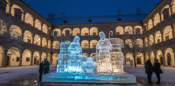 Adventný Graz s ľadovým Betlehemom