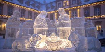 Adventný Graz s ľadovým Betlehemom