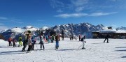 Lyžovačka v stredisku Folgarida-Marilleva v údolí Val di Sole