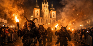 Adventný Mariazell so strašidelným Behom čertov