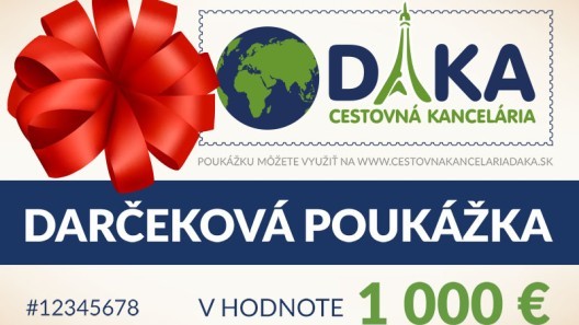 Darčeková poukážka 1 000 €