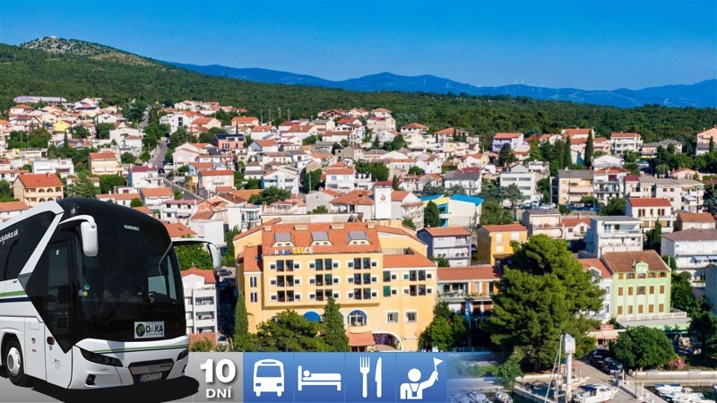 Týždeň na Krku s dopravou a polpenziou - hotel Selce 3*